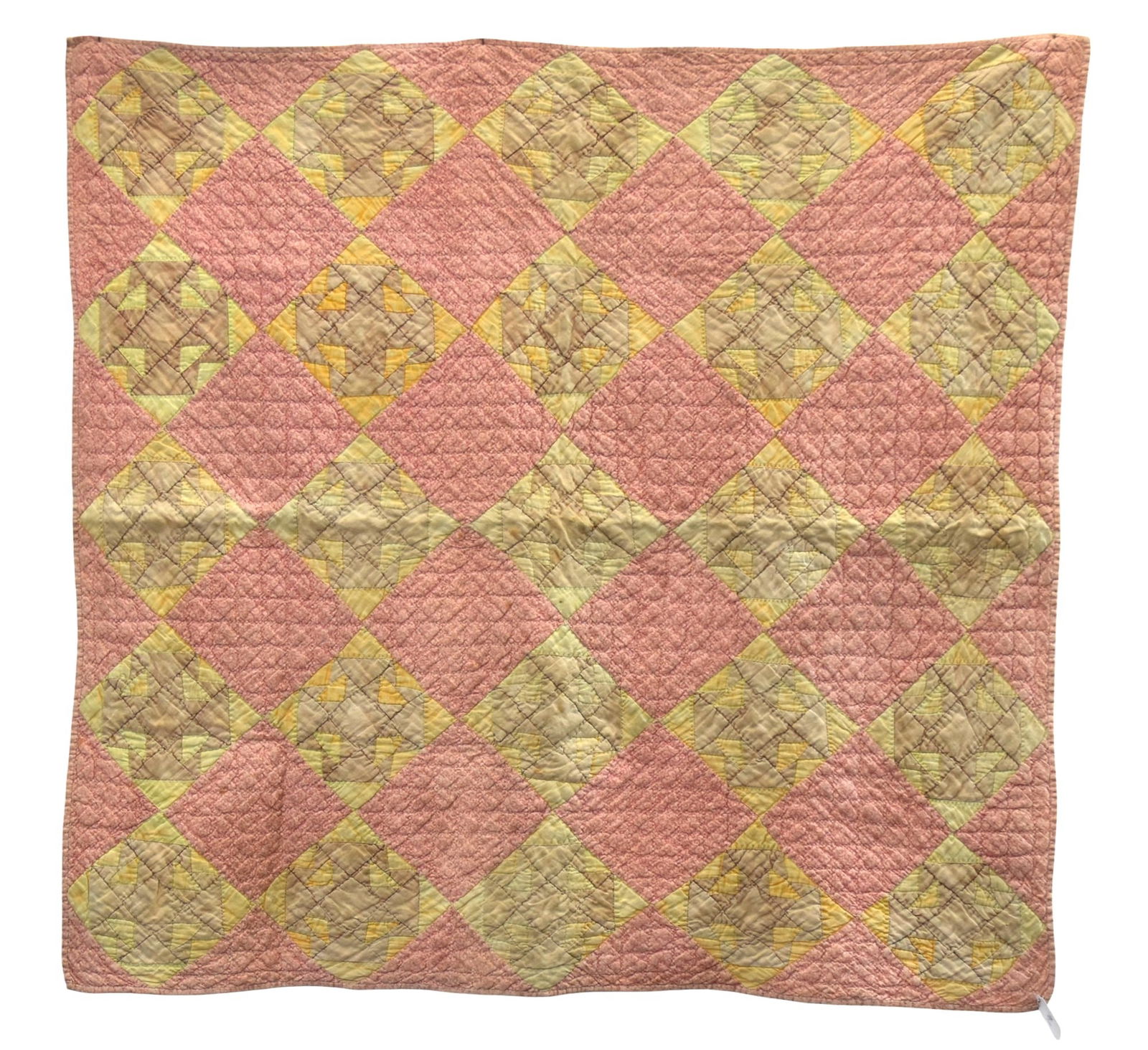 Early Handmade Pieced Childs Crib Quilt  (1 of 7)