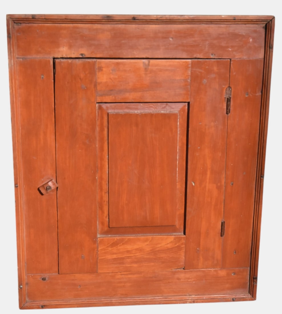 Early One Door Hanging Cupboard With Old Red Wash (1 of 4)