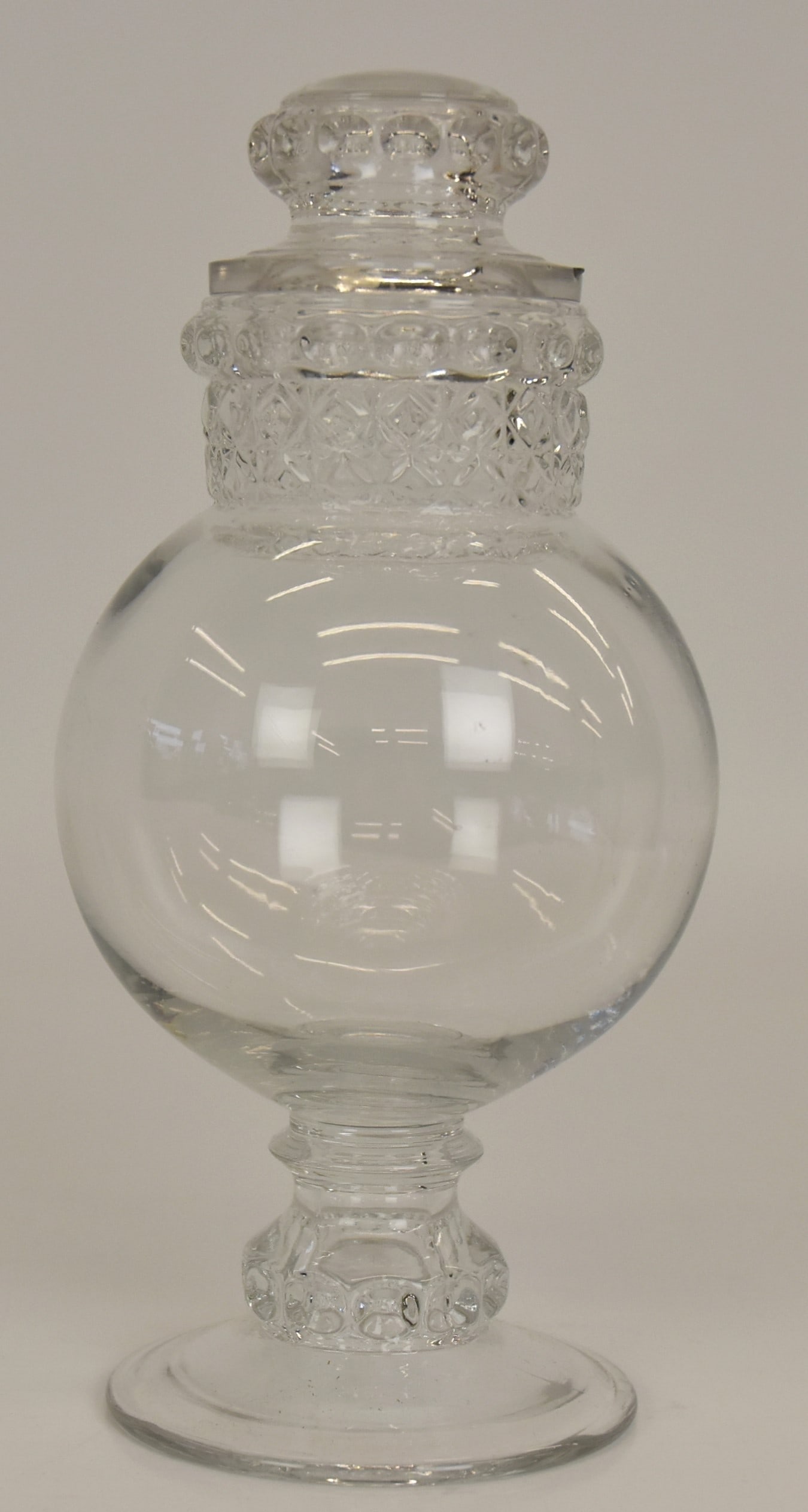 Rare Small Eight Inch Glass Apothecary Candy Jar (1 of 8)