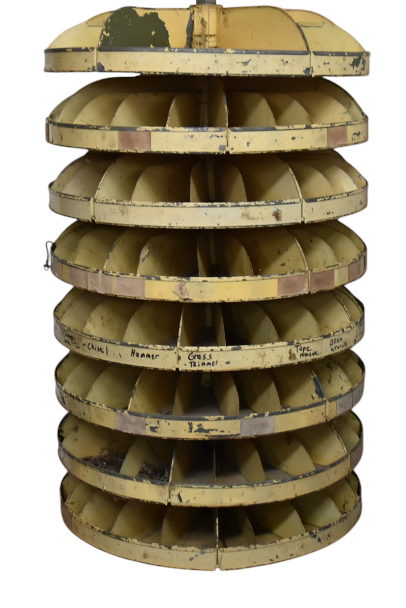 Large Hardware Store Metal Revolving Bolt Cabinet (1 of 8)