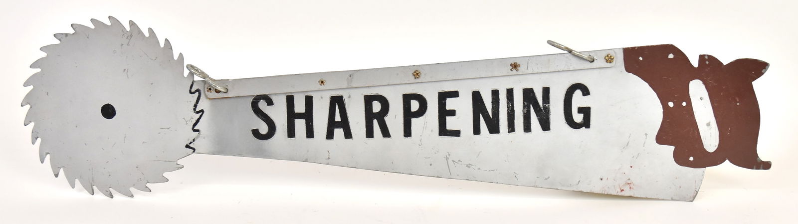 Folk Art Metal Saw Sharpening Sign (1 of 8)