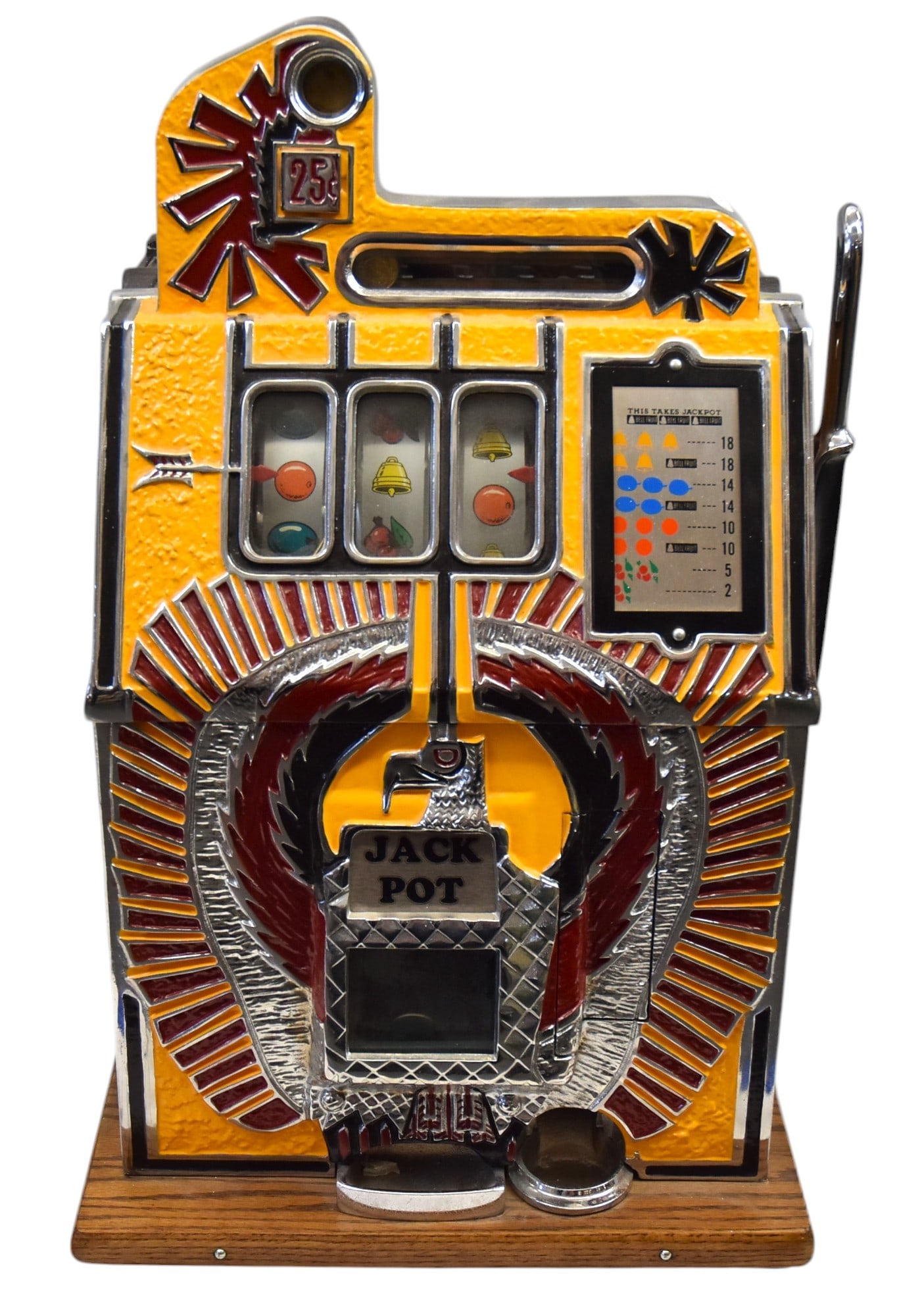 Mills 25 Cent War Eagle Slot Machine (1 of 8)