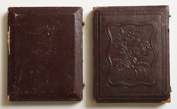 2 DAGUERREOTYPES OF ANDREW SISTERS, CINCINNATI: Includes a quarter plate cased image of Ellen & Mary Andrews, a truly lovely double portrait of these two young sisters with clasped hands and other hands at each others shoulder or waist Fine light f