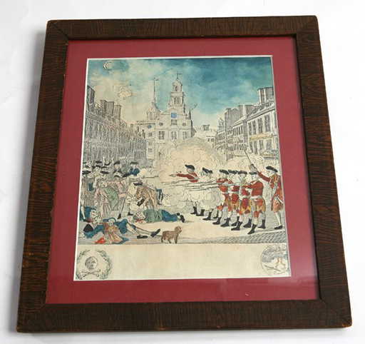 rare early printing paul revere boston massacre print