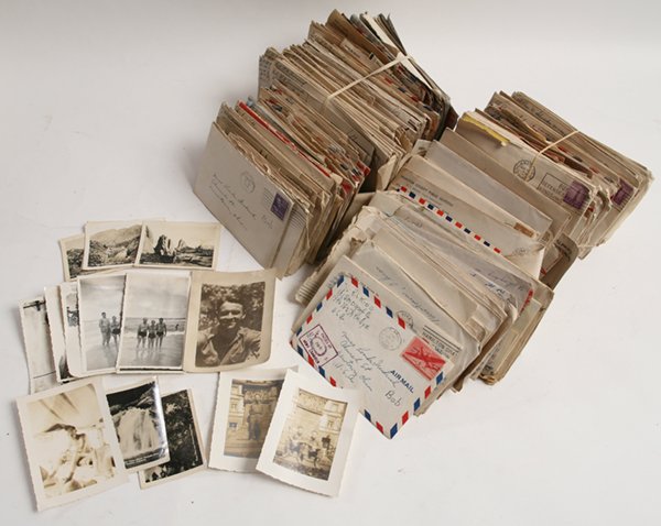 AMAZING WWII ARCHIVE OF MISS ROSIDA FRIEDRICH: This massive group of letters, Victory Mail and telegrams written to “Miss Rosida Friedrich, of Newtown, Ohio, a small town just east of Cincinnati in Hamilton County, spans the period of the summer