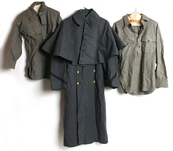 CECIL HIMES BATAVIA OH WEST POINT ARCHIVE W/ UNIFORM: Lot of 75+. Includes a wonderful circa 1930’s U.S. Military Academy uniform with fine and heavy winter coat with attached cap in gray wool with silk lining with Cadet Cecil Himes of Batavia, Ohio. T