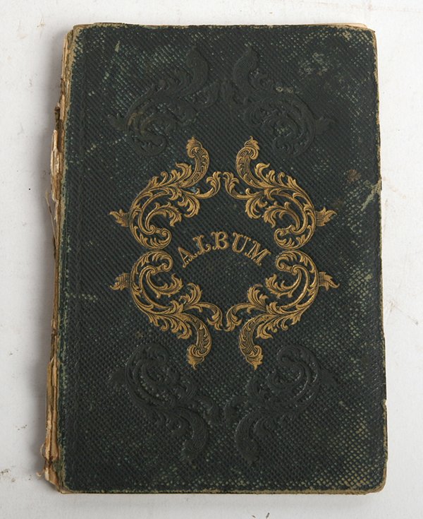 1853 AUTOGRAPH BOOK W/JENNY LIND & OTTO GOLDSCHMIDT: Both clipped signatures. This 4” x 6” book has a number of other autographs and inscriptions including poems, some written by noted persons of this period but many by just friends of the compiler 