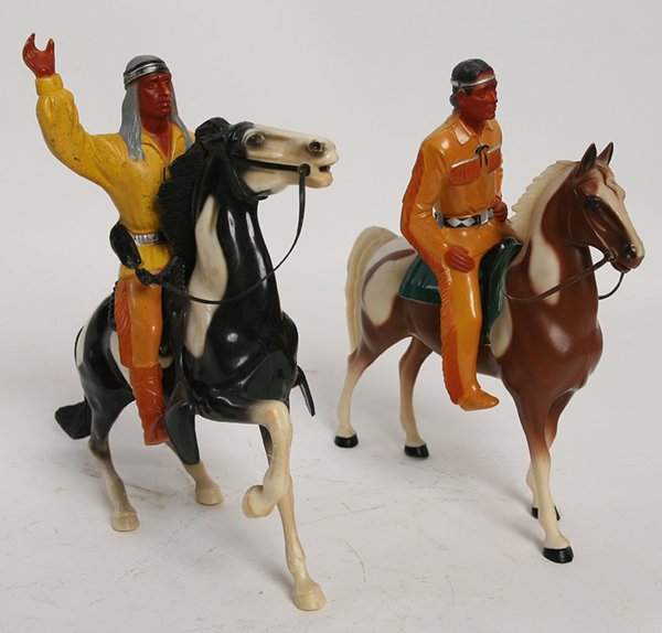 HARTLAND MOUNTED PLASTIC INDIAN FIGURES