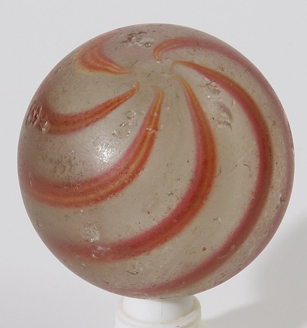 HUGE LATTICINO SWIRL MARBLE: Hand-made, 2.45”, (5.75cm).