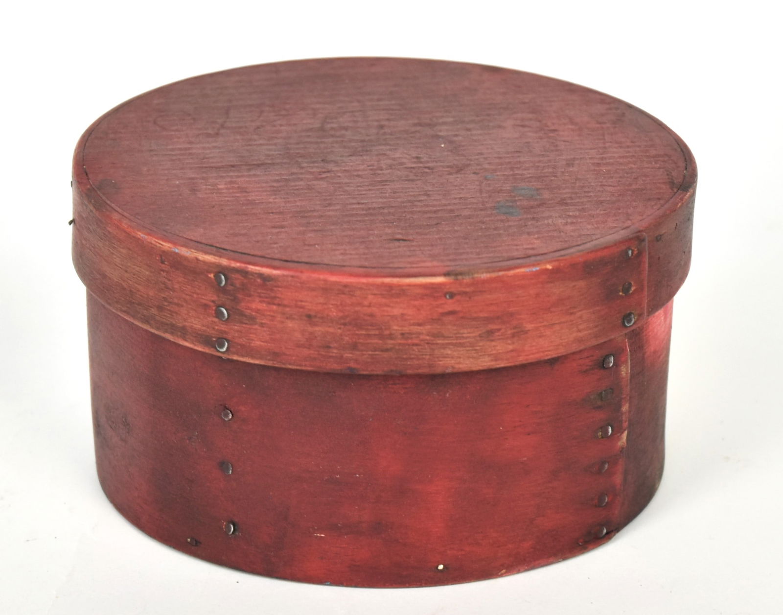 Early Red Painted Lidded Pantry Box (1 of 4)