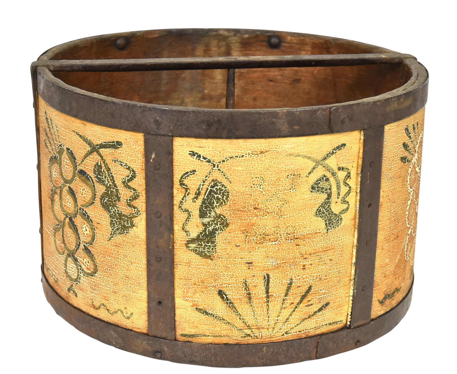 Great Paint Decorated Hickory Grain Measure (1 of 4)