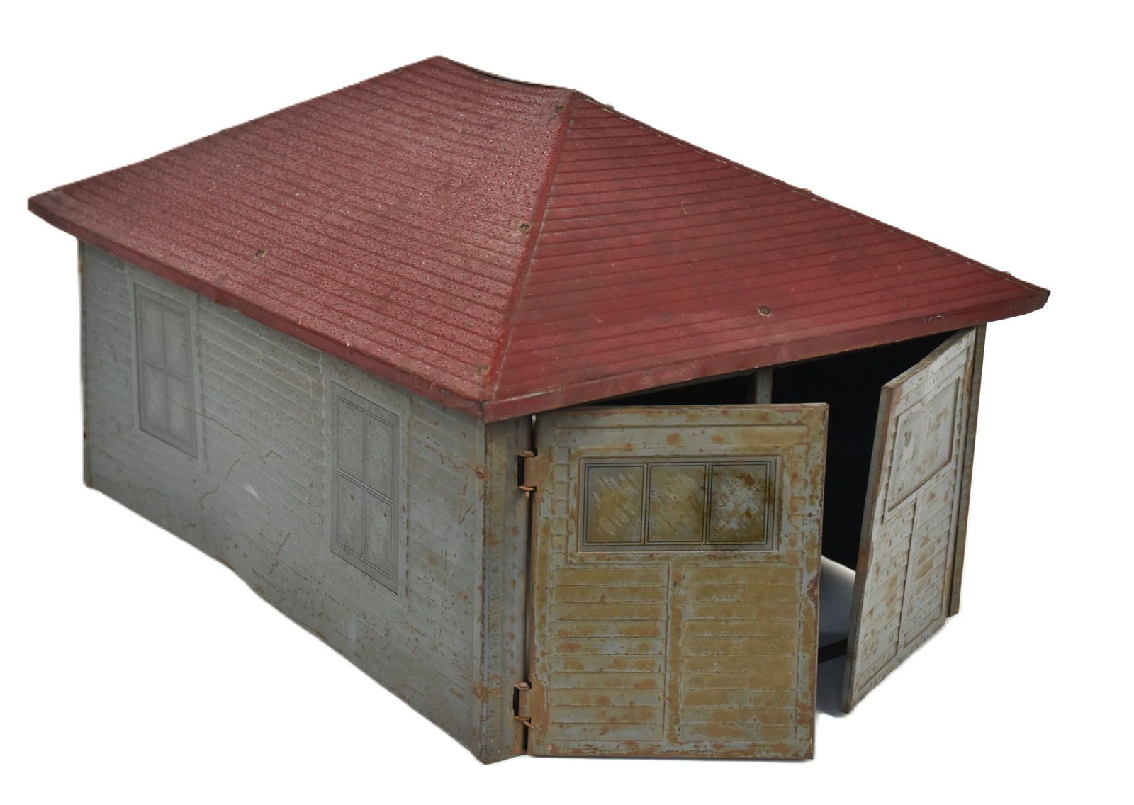 1920s Large Tin Toy Garage (1 of 3)