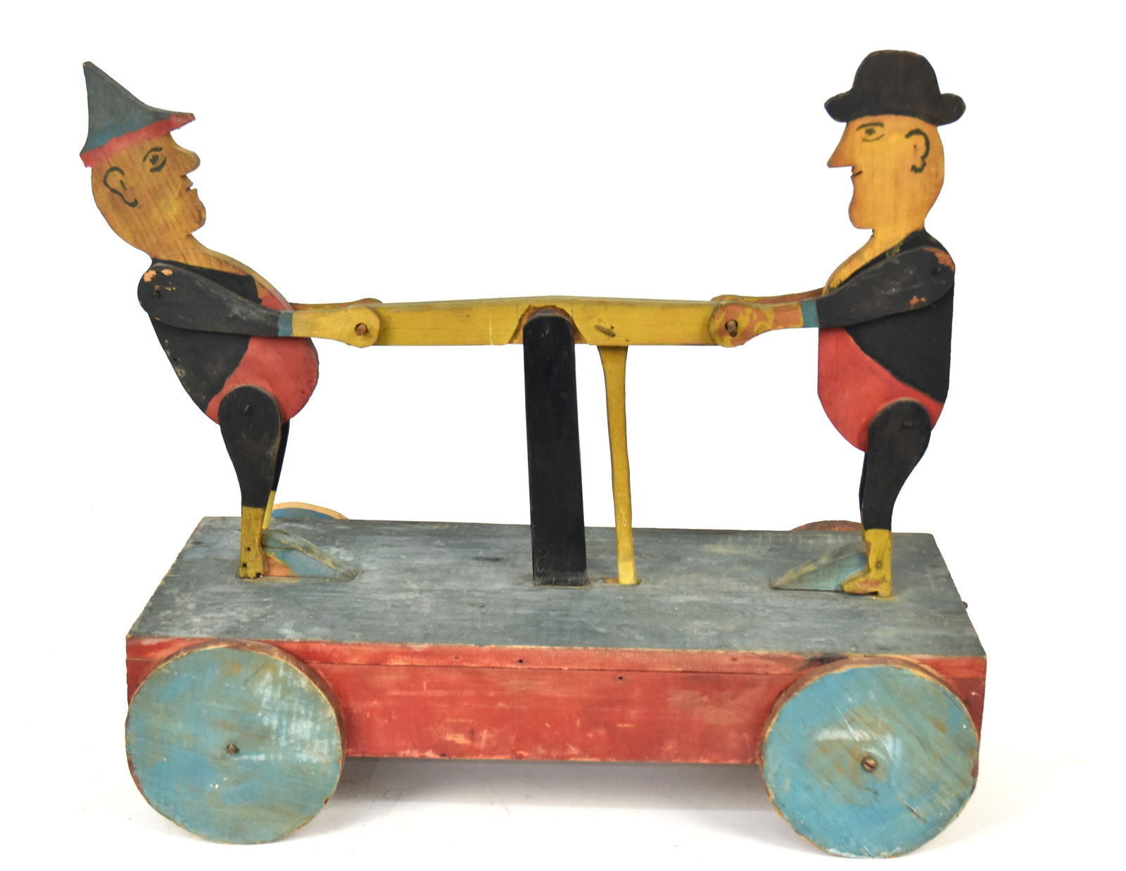 Folk Art Wooden Toy Railroad Cart (1 of 3)