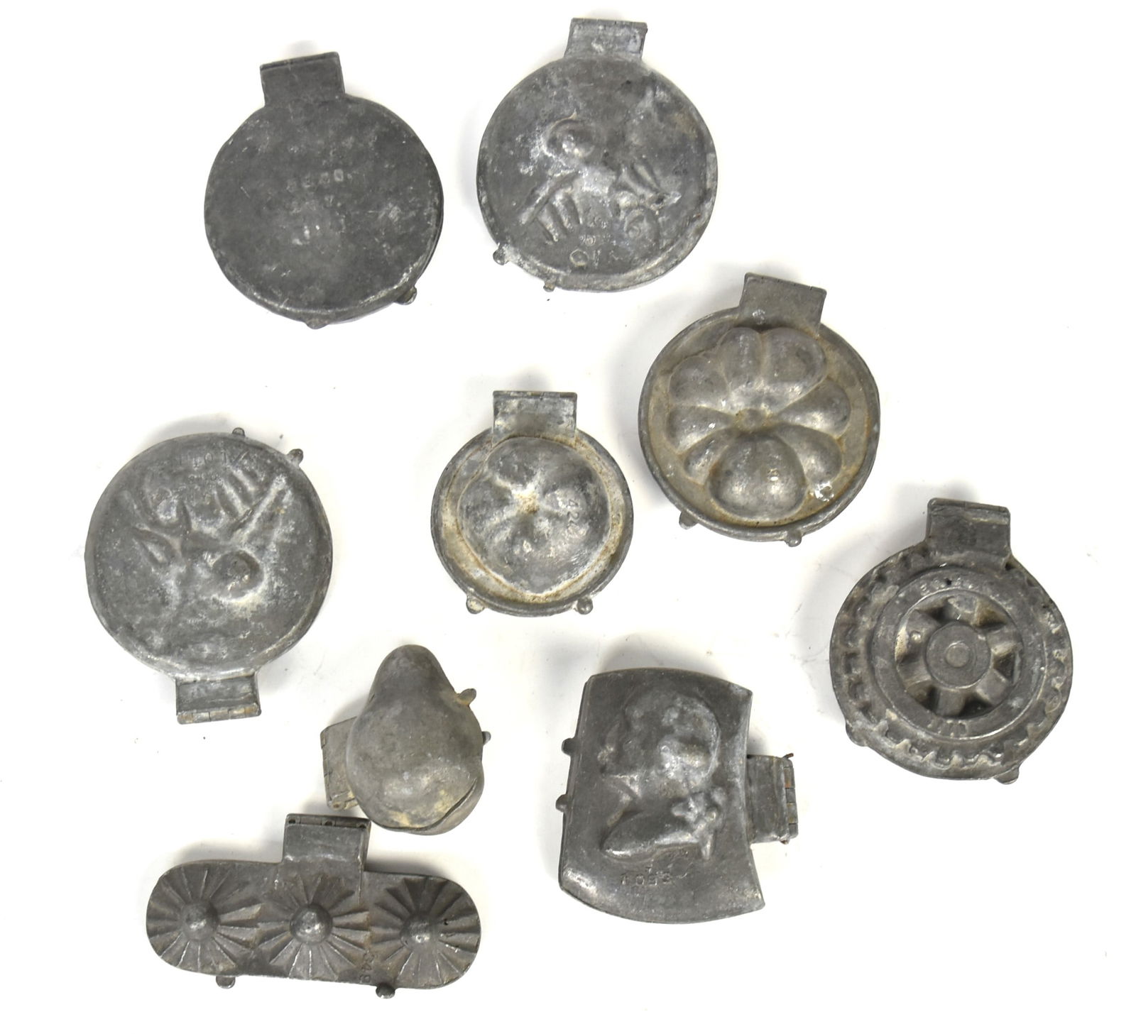 Nine Pewter Ice Cream Molds (1 of 4)