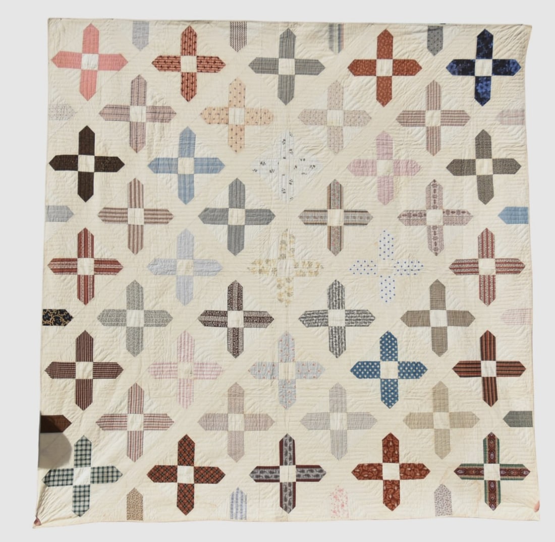 Wonderful Pennsylvania 1870s Pieced Friendship Quilt (1 of 10)