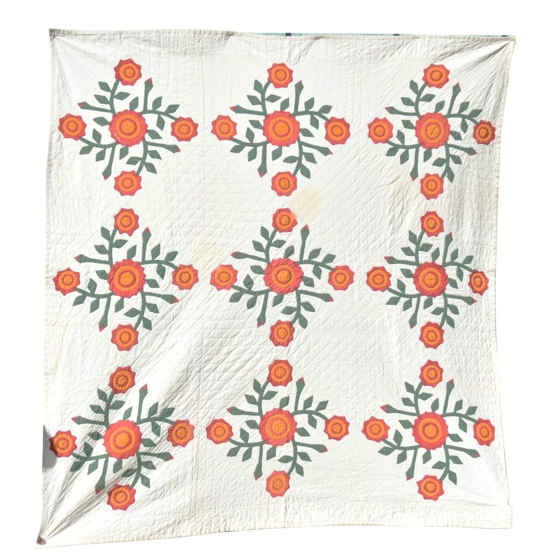 Fine Early Rose Of Shannon Applique Quilt (1 of 8)