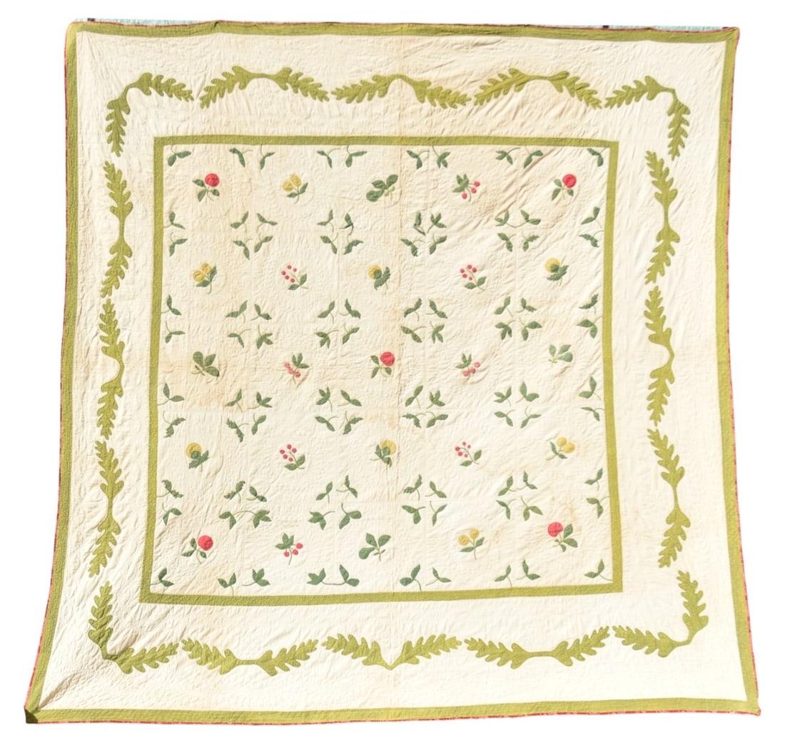 Fine Signed & Dated 1850 Applique Quilt (1 of 13)