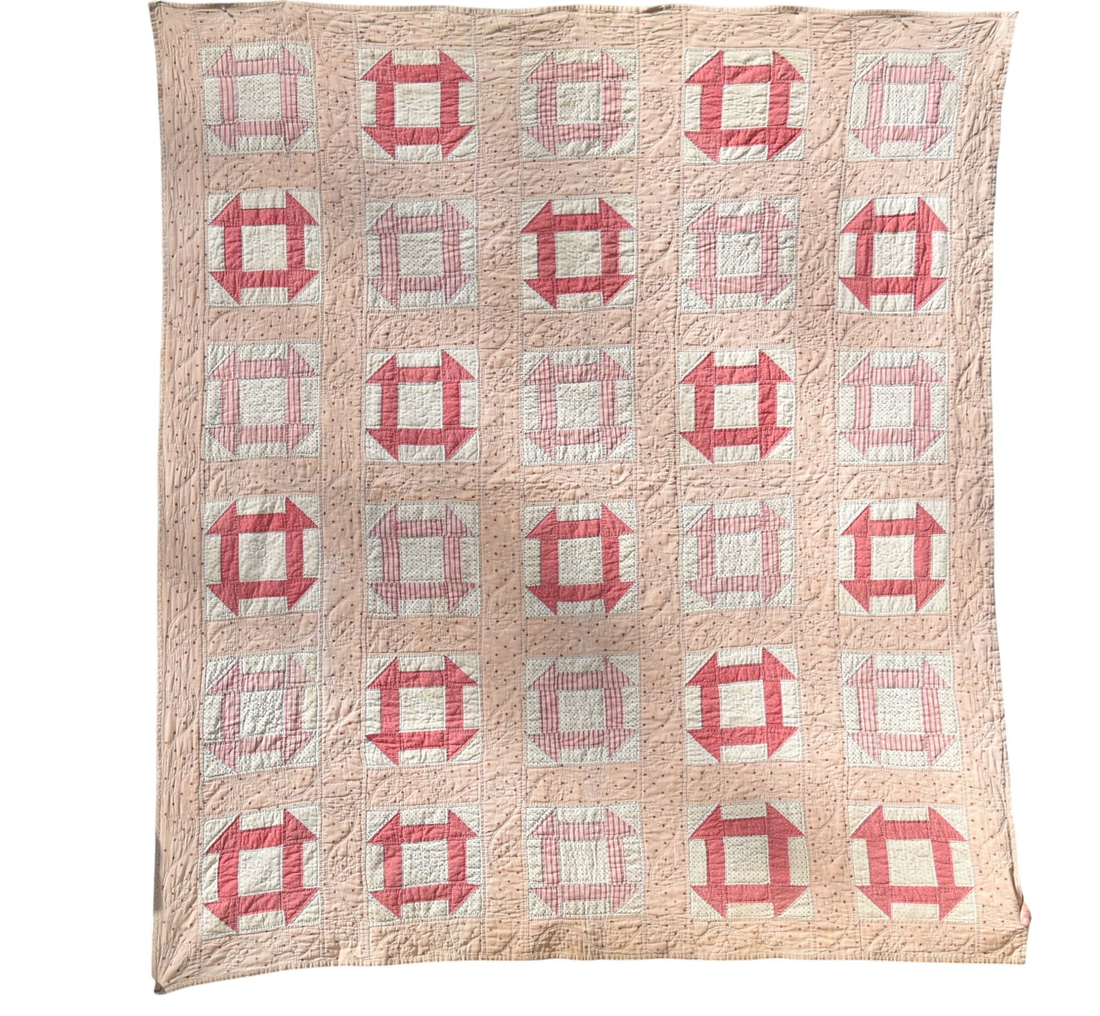 Early Churn Dash Pieced Quilt (1 of 8)