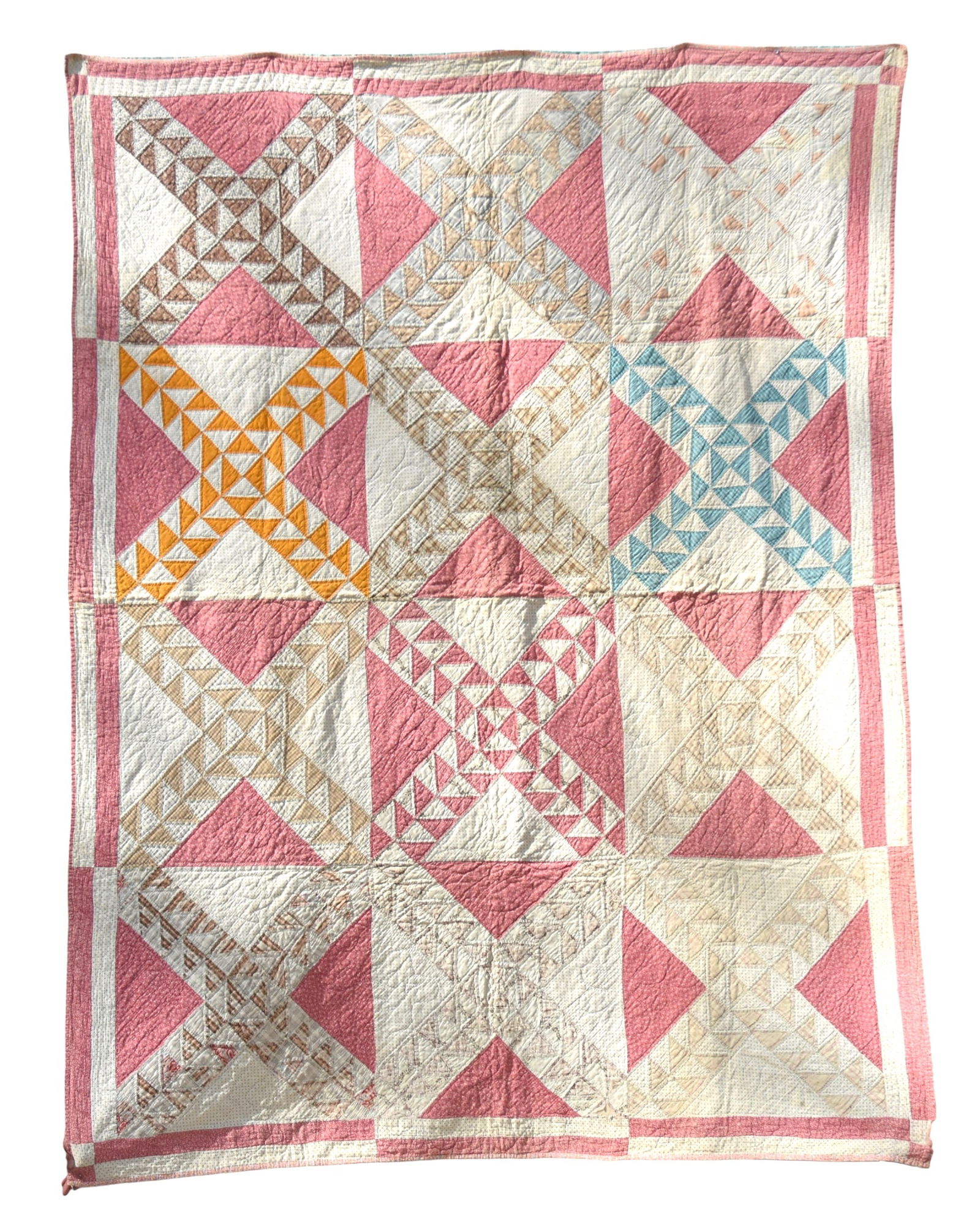 Early Pieced Flying Geese Variant Quilt (1 of 8)