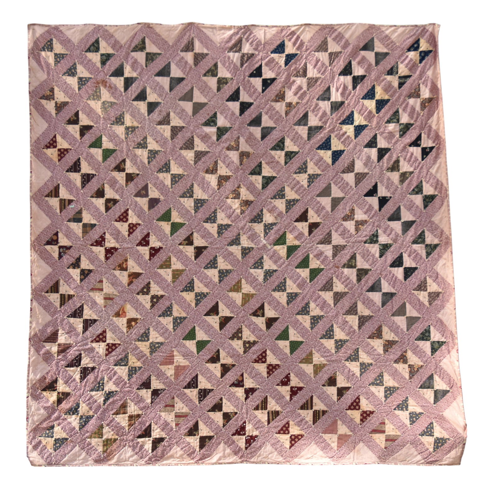 Early Bow Tie Pieced Quilt (1 of 10)