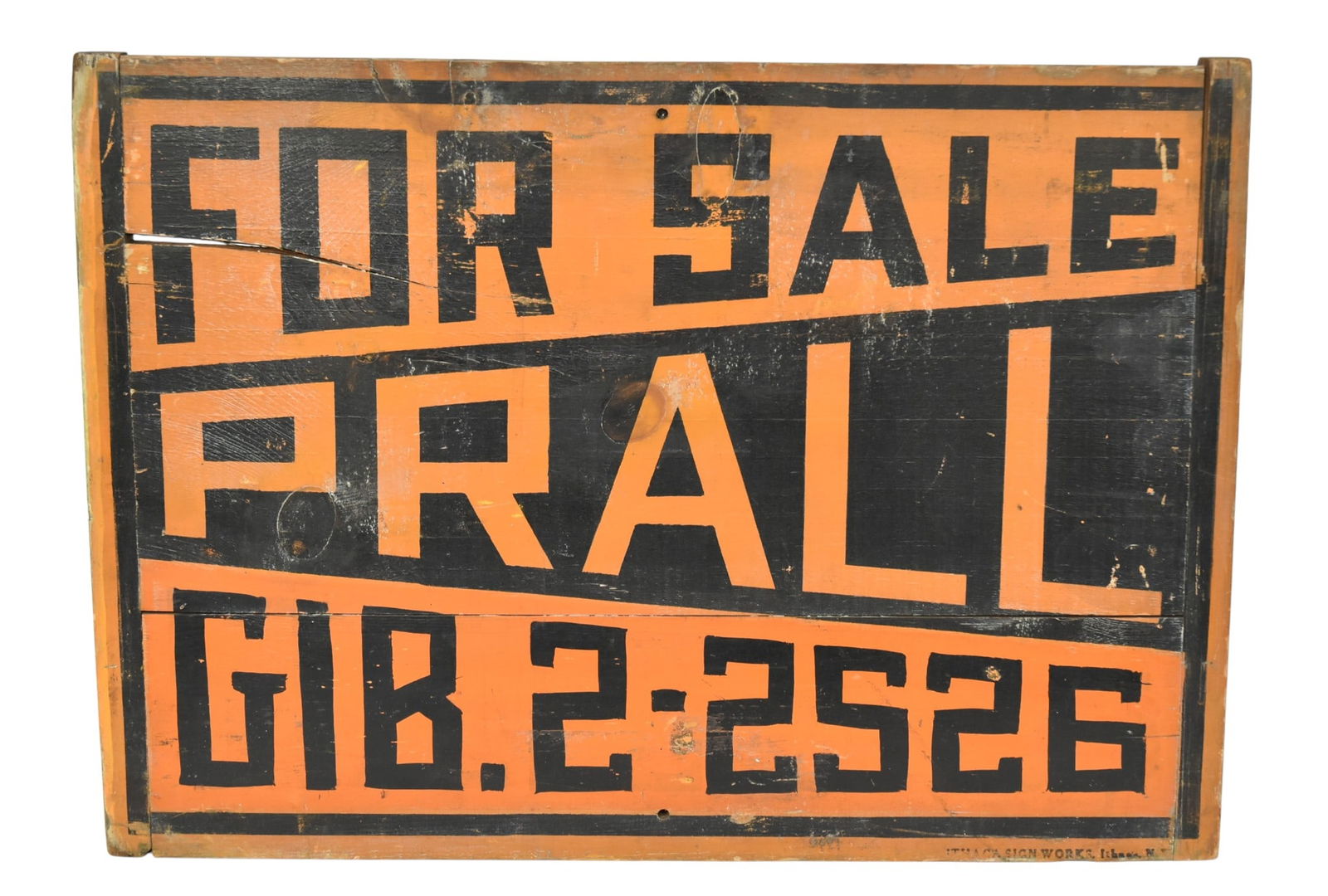 Ithaca Sign Works Painted Wood For Sale Sign (1 of 5)