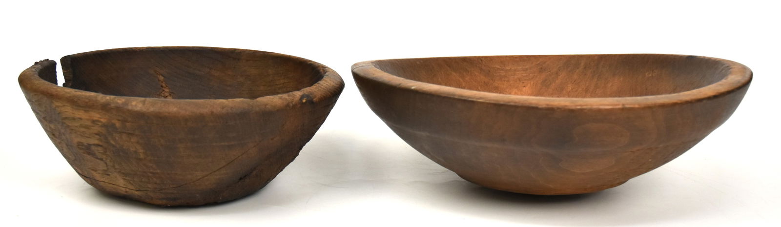 Two Early Turned Wood Bowls (1 of 4)