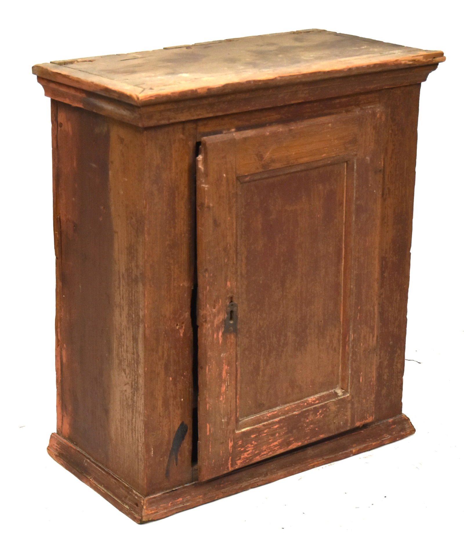 Early One Door Hanging Cupboard With Old Paint (1 of 7)