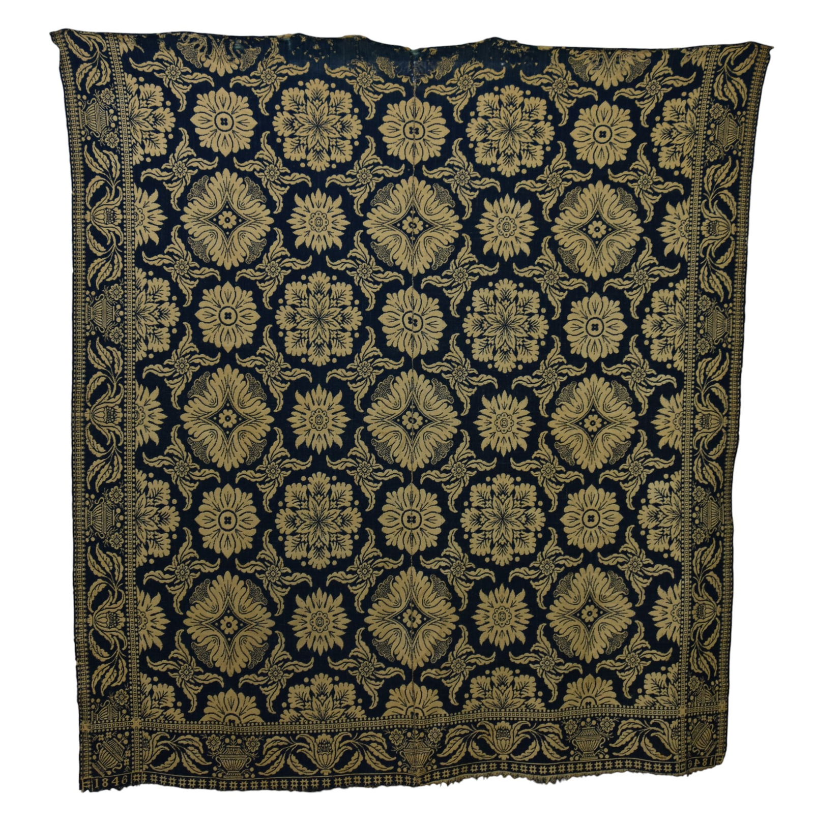 Dated 1846 Jacquard Coverlet (1 of 10)