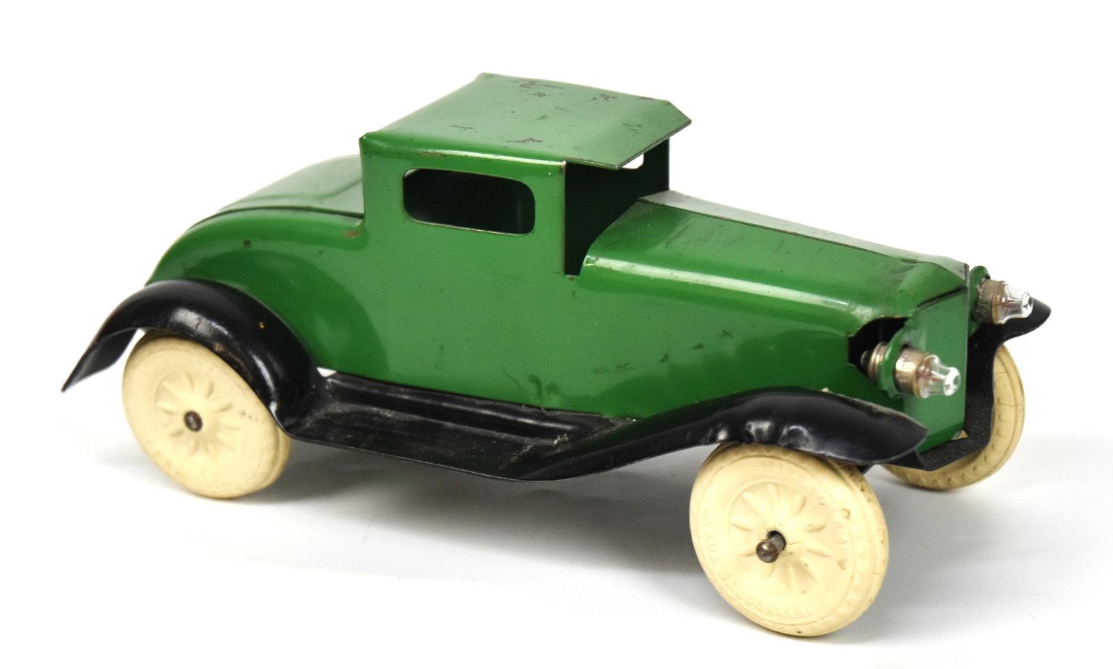 Wyandot Toy Car with Headlights: Good original paint. 3 1/2" H x 8 1/2" Long. Good condition.