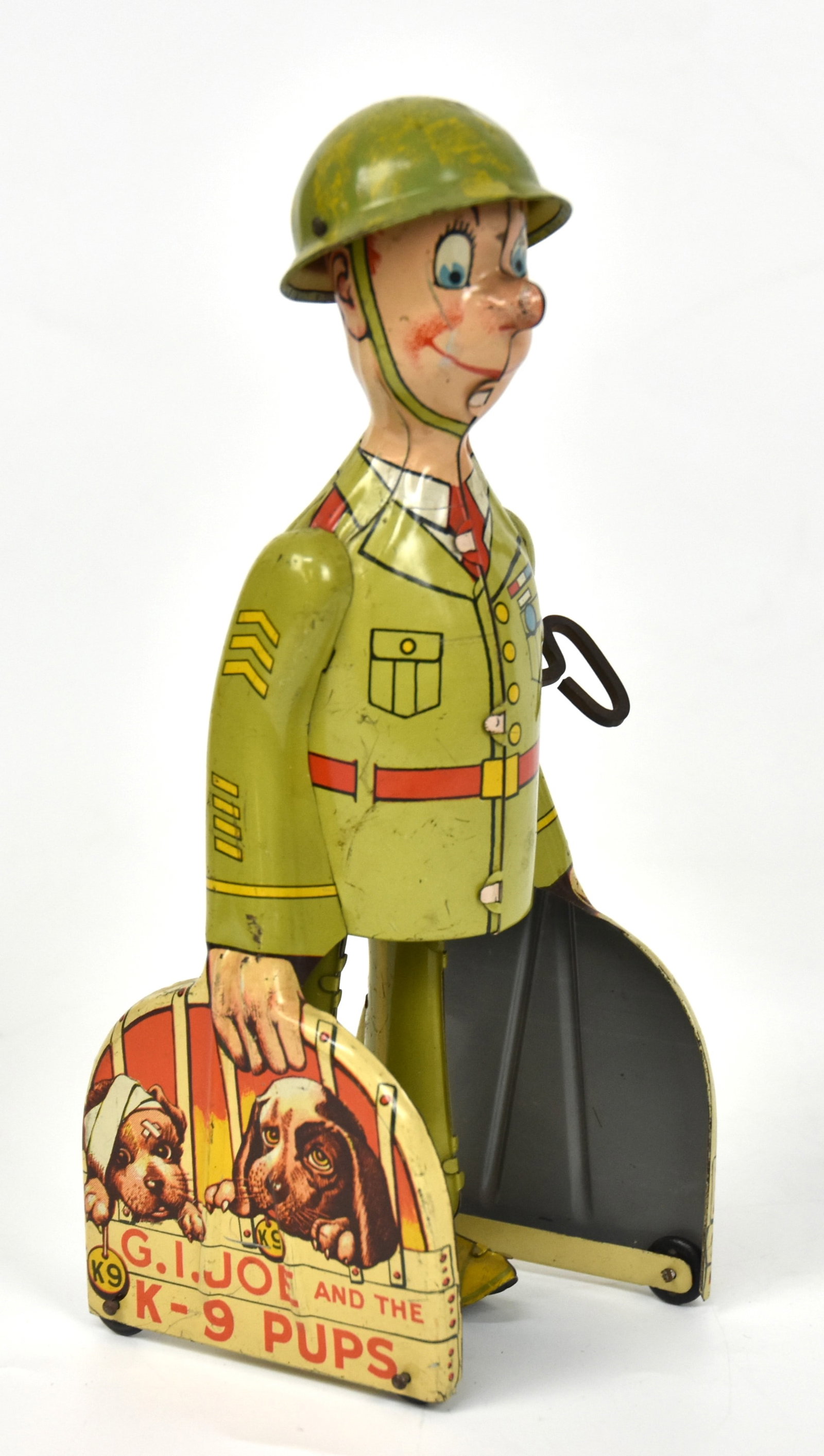 G.I. Joe K-9 Pups Windup Toy: 9" H. Few minor scratches; otherwise good condition. Working order.