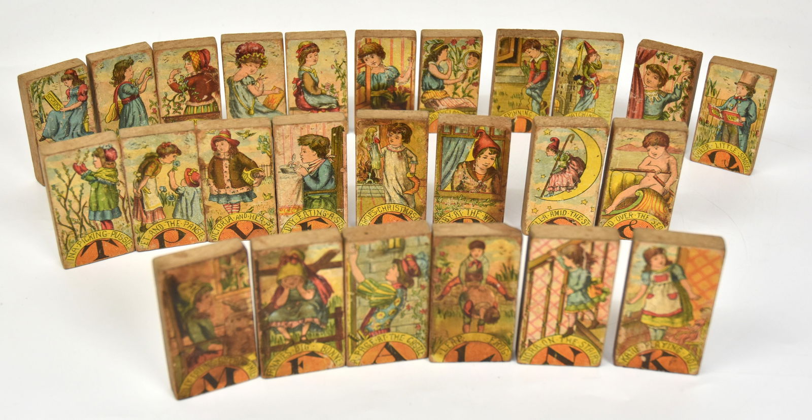 Early Chromolithographed Puzzle Blocks (1 of 6)