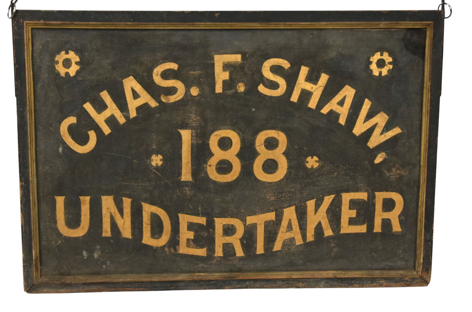 Early Wooden Double Sided Undertaker Sign (1 of 6)