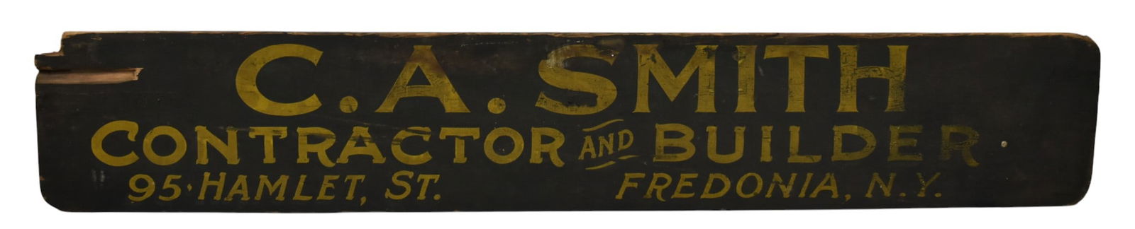 C.A. Smith Contractor & Builder Early Wooden Sign (1 of 4)