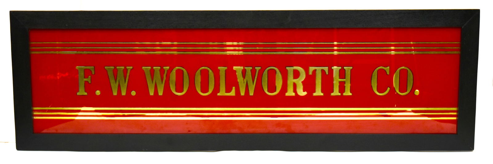 Reverse Painted Woolworth Co Sign (1 of 6)