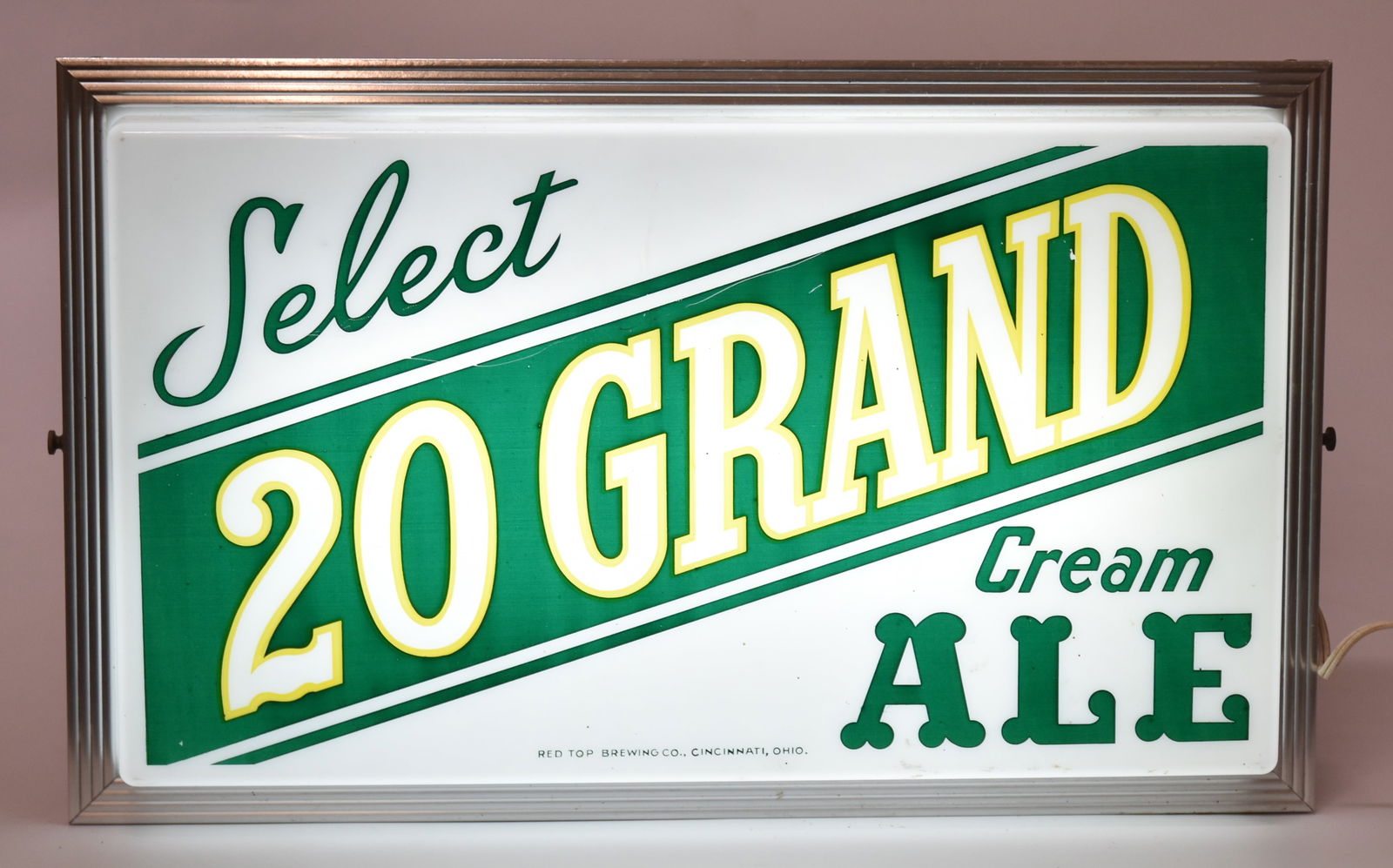 Rare Select 20 Grand Cream Ale Cincinnati Sign (1 of 7)