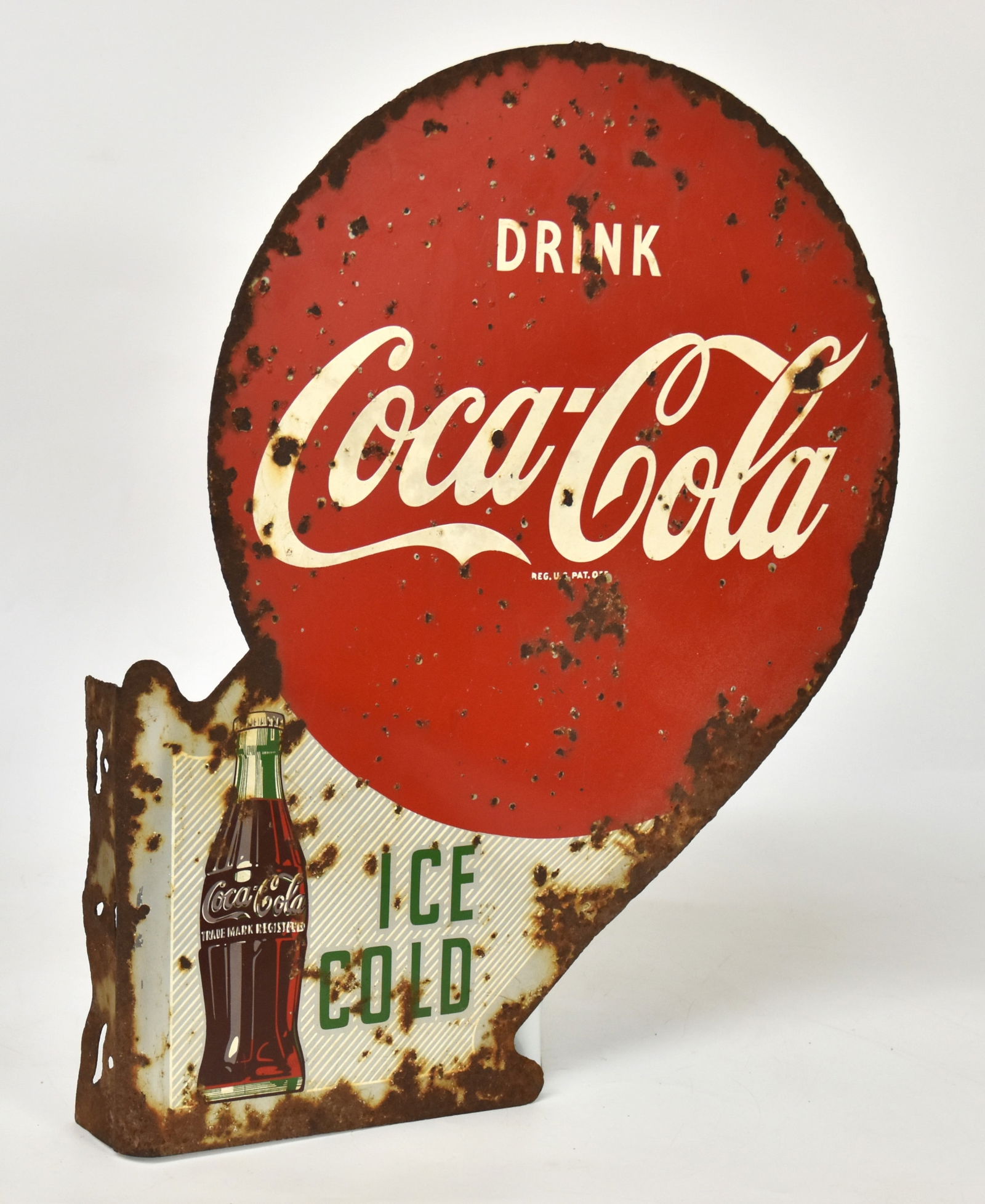 Original Coca Cola Double Sided Flange Sign (1 of 8)