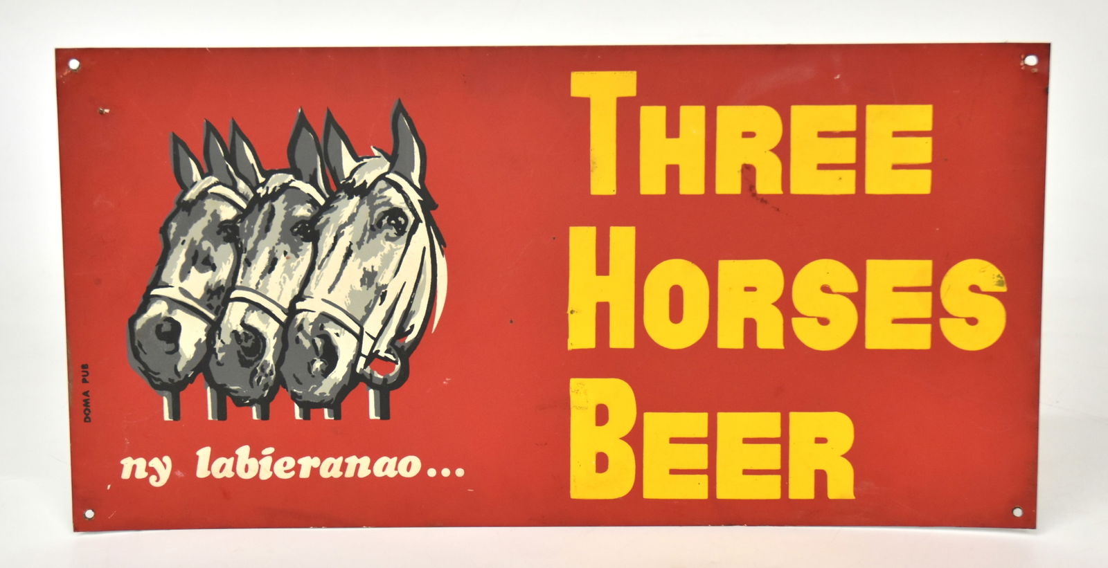 Three Horses Metal Beer Sign (1 of 5)