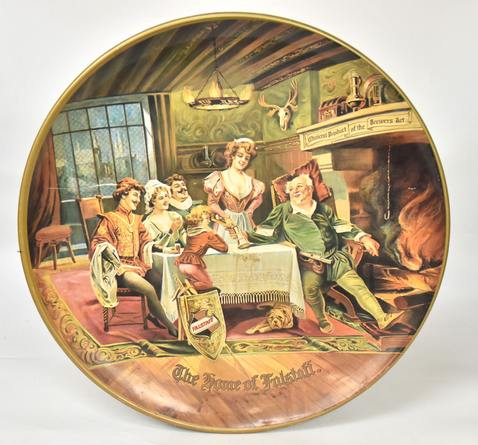 Falstaff Beer Large Round Metal Sign (1 of 6)