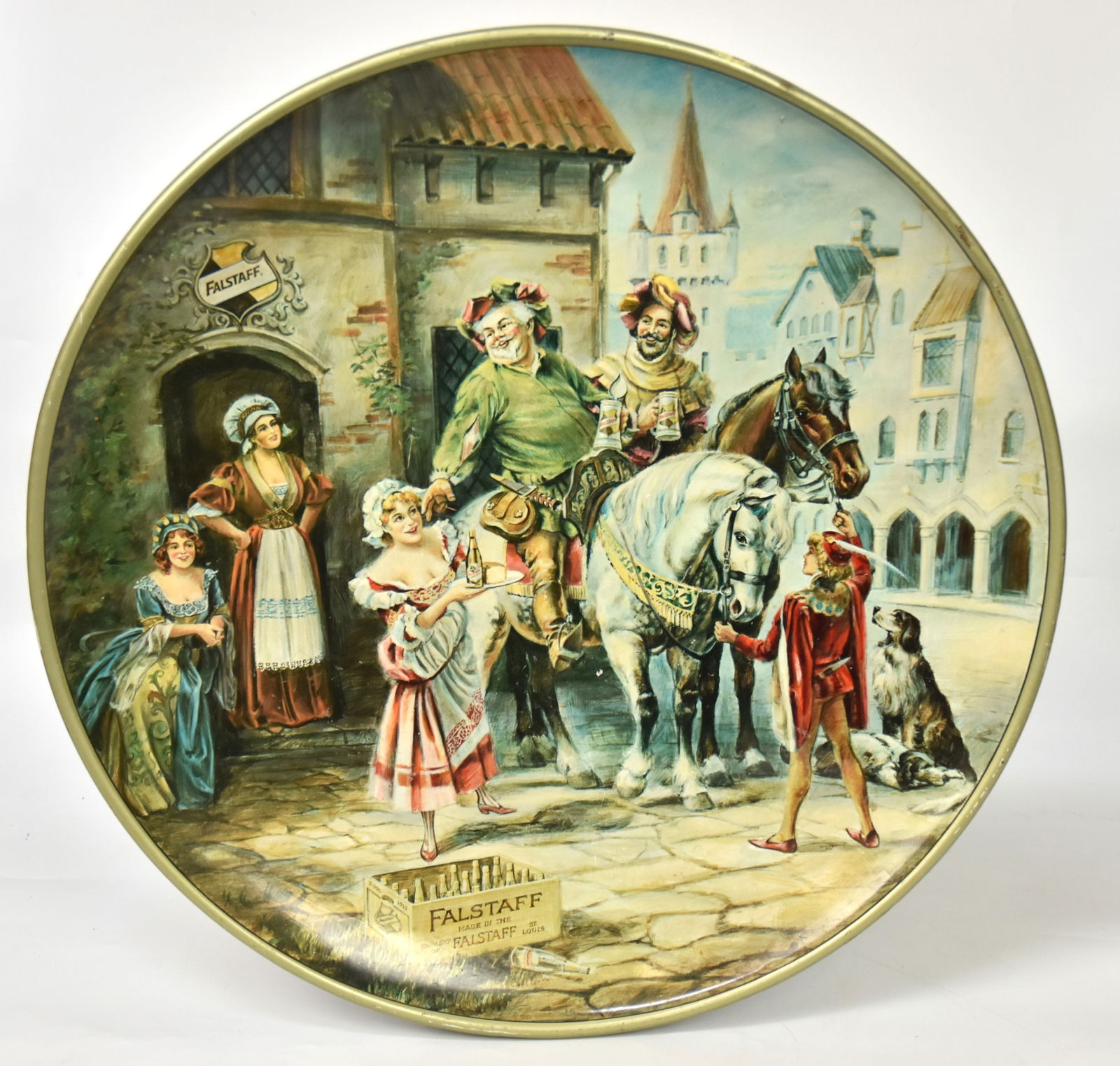 Falstaff Beer Large Round Metal Sign (1 of 6)