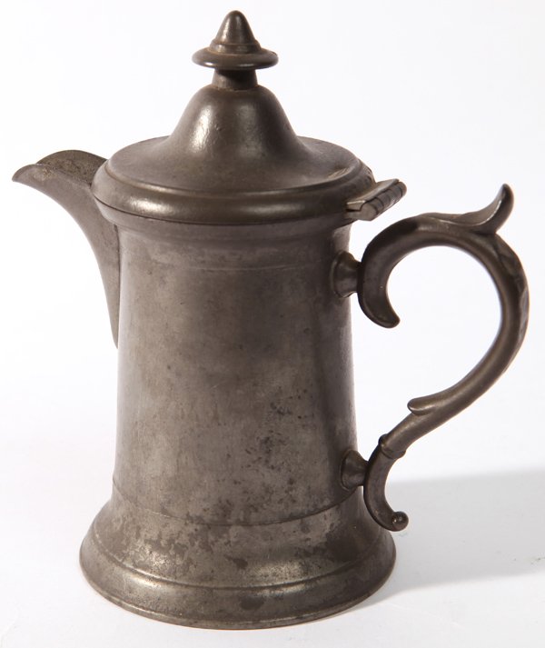 HOMAN, CINCINNATI PEWTER SYRUP PITCHER