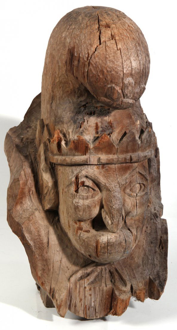 WOODEN "PUNCH" CIGAR STORE COUNTER TOP FIGURE