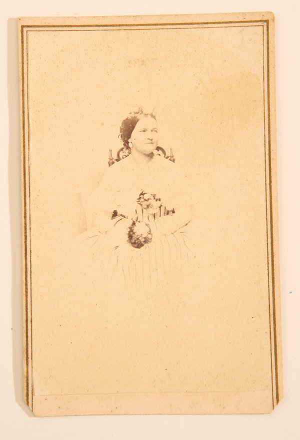 ANTHONY CDV OF MARY TODD LINCOLN: From a Brady Negative with backmark of E. & H.T. Anthony, New York.