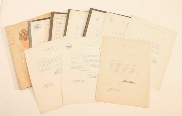 ARCHIVE OF SENATOR GEORGE H. BENDER: George Harrison Bender (1896-1961) was a Republican politician from Ohio. He served in the U.S. House from 1939 to 1947 and 1951 to 1954, and also in the U.S. Senate from 1954 to 1957. This binder has