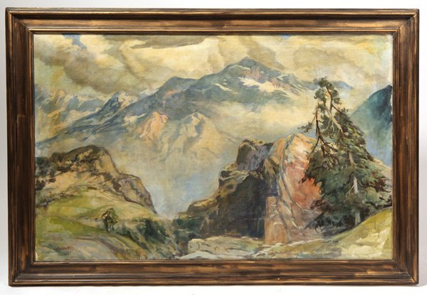 Oil Painting Mountain Landscape Babentsov Victor Oct 21 2020 Jasper52 In Ny