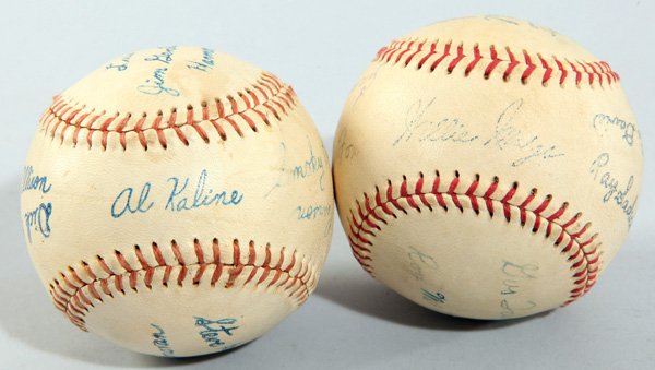 Two 1960's Gillette All Star Game Fascimile Baseballs: See Photos