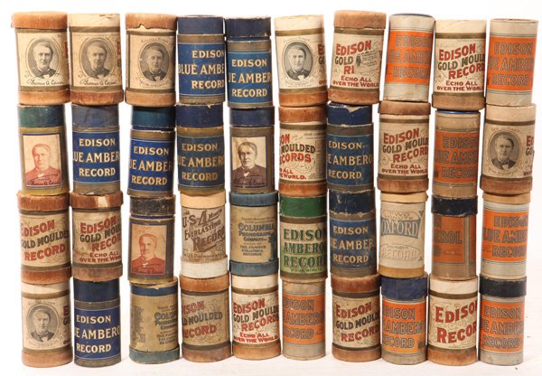 40 Edison Cylinder Phonograph Records: Various Titles