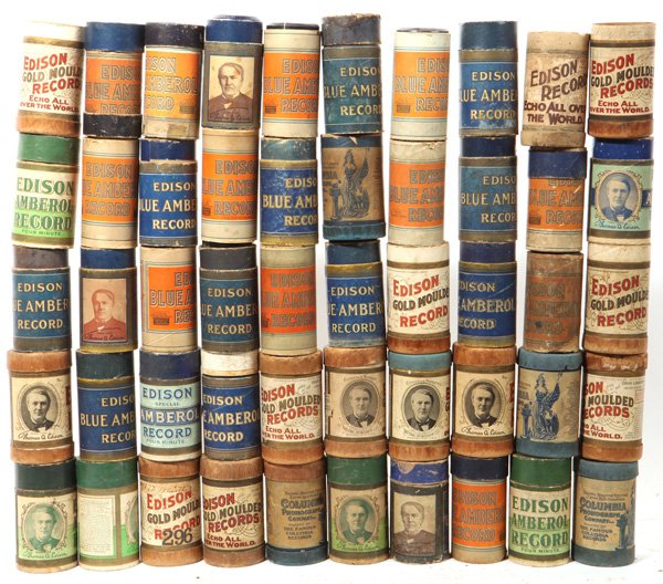 50 Edison Cylinder Phonograph Records: Various Titles
