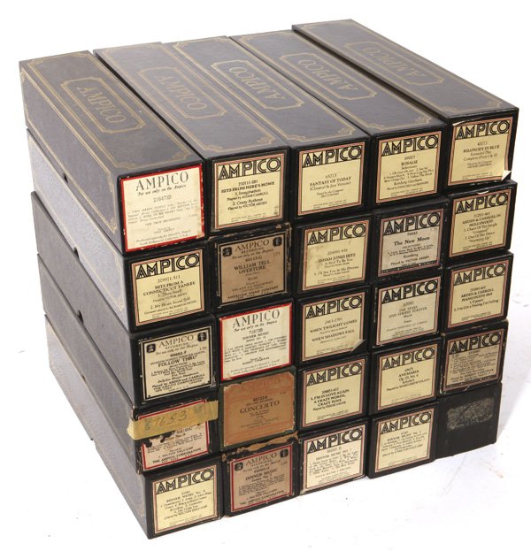 25 Ampico Piano Rolls: Various Titles.