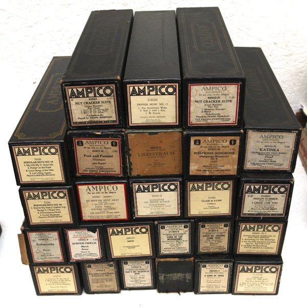 25 Ampico Piano Rolls: Various Titles.