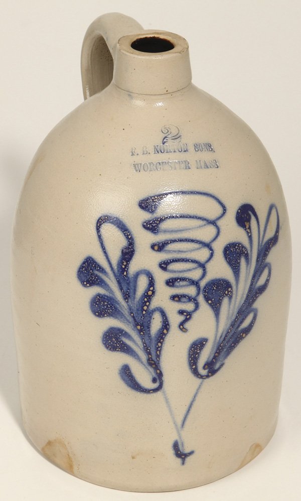 F. B. Norton, Worcester, MA Stoneware Jug (1 of 7)